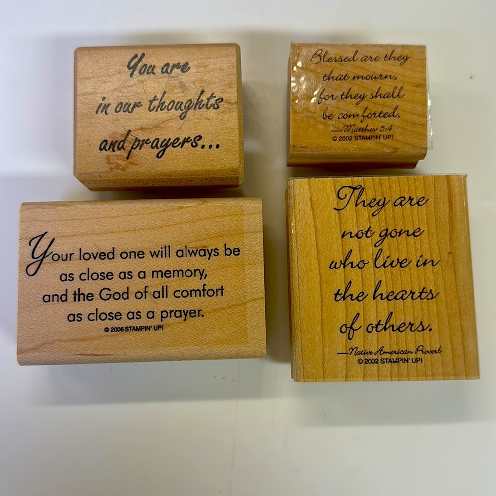 Rubber stamps - wood mounted like new